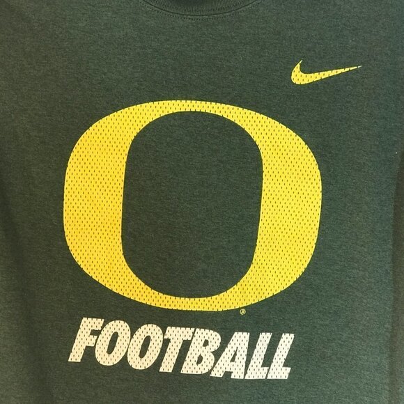 NIKE Dri Fit Oregon Football Green Activewear Short sleeve Tee T Shirt Large - Picture 3 of 6